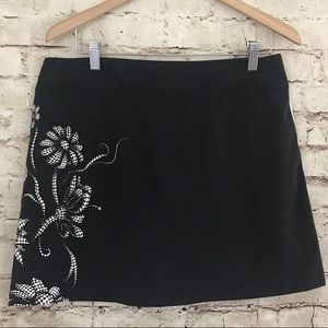 Black Floral Golf/Tennis Skort